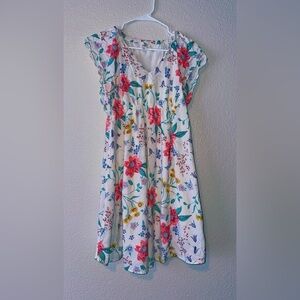 Old Navy Floral Dress - White with Multicolor